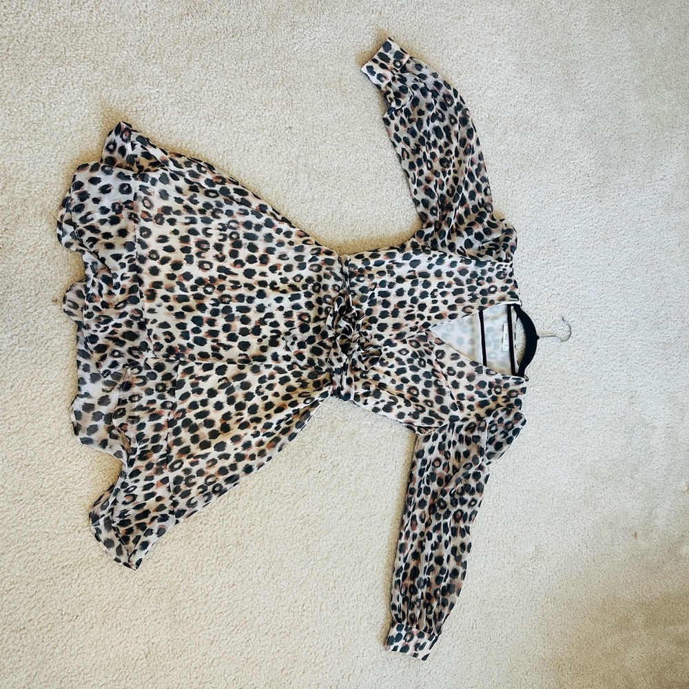 Mango Leopard Print Mini Dress - Picture 6 of 11